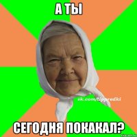 А ты сегодня покакал?