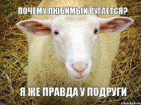 почему любимый ругается? я же правда у подруги