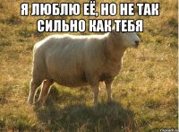 Я люблю её, но не так сильно как тебя 