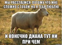 Мы расстаемся, потому что мне сложно с тобой, но я тебя люблю И конечно Диана тут ни при чем