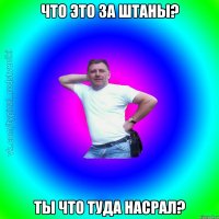 что это за штаны? ты что туда насрал?