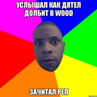 Услышал как дятел долбит в wood зачитал реп