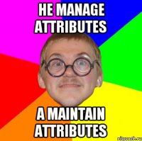 не Manage Attributes а Maintain Attributes