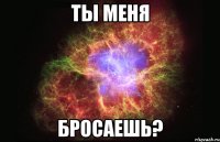 Ты меня бросаешь?