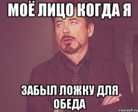 моё лицо когда я забыл ложку для обеда