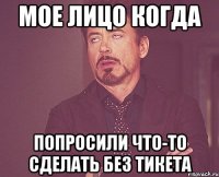 МОЕ ЛИЦО КОГДА ПОПРОСИЛИ ЧТО-ТО СДЕЛАТЬ БЕЗ ТИКЕТА