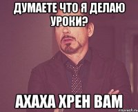 думаете что я делаю уроки? ахаха хрен вам