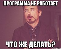 Программа не работает Что же делать?