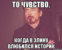 то чувство, когда в Элину влюбился историк