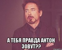  А тебя правда Антон зовут??