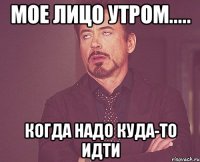 МОЕ ЛИЦО УТРОМ..... КОГДА НАДО КУДА-ТО ИДТИ