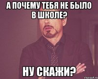 а почему тебя не было в школе? ну скажи?