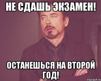 Не сдашь экзамен! Останешься на второй год!