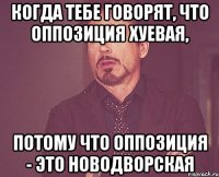 когда тебе говорят, что оппозиция хуевая, потому что оппозиция - это Новодворская