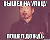 Вышел на улицу Пошел дождь