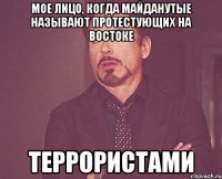 МОЕ ЛИЦО, КОГДА МАЙДАНУТЫЕ НАЗЫВАЮТ ПРОТЕСТуЮЩИХ НА ВОСТОКЕ ТЕРРОРИСТАМИ