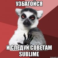 узбагойся и следуй советам SUBLIME