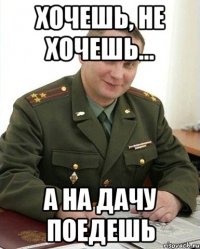 Хочешь, не хочешь... А на дачу поедешь