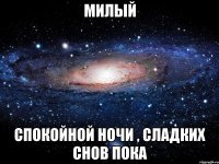 Милый Спокойной ночи , сладких снов пока