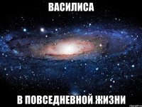 Василиса в повседневной жизни