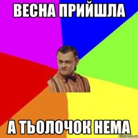 весна прийшла а тьолочок нема