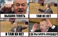 ВЫШЛИ ГУЛЯТЬ ТАМ ИХ НЕТ И ТАМ ИХ НЕТ ГДЕ ВЫ БЛЯТЬ ВООБЩЕ?!