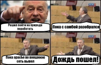 Решил пойти на природе поработать Пока с самбой разобрался Пока аpache во внешнюю сеть вывел Дождь пошел!