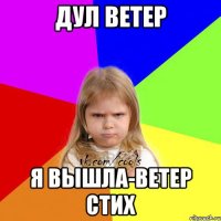 дул ветер я вышла-ветер стих