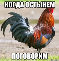 КОГДА ОСТЫНЕМ ПОГОВОРИМ