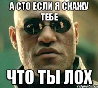 а сто если я скажу тебе что ты лох