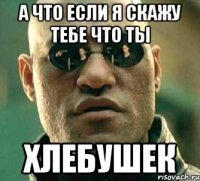 А что если я скажу тебе что ты Хлебушек