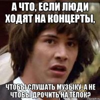 А что, если люди ходят на концерты, чтобы слушать музыку, а не чтобы дрочить на тёлок?