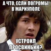 а что, если погромы в Мариуполе устроил Просвиньин?