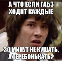 А что если Габз ходит каждые 30 минут не кушать, а теребонькать?