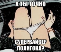 А ТЫ ТОЧНО СУПЕРВАЙЗЕР ПОЛИГОНА?