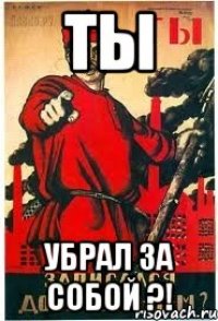 ТЫ УБРАЛ ЗА СОБОЙ ?!