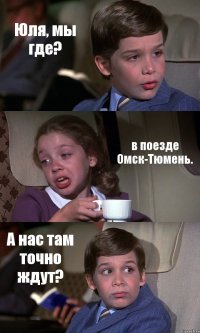 Юля, мы где? в поезде Омск-Тюмень. А нас там точно ждут?