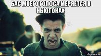 бас моего голоса меряется в ньютонах 