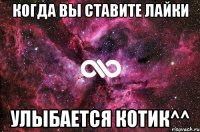 Когда вы ставите лайки Улыбается котик^^