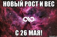 Новый рост и вес С 26 мая!