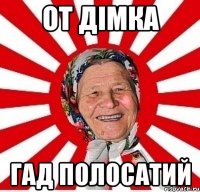 ОТ ДІМКА ГАД ПОЛОСАТИЙ