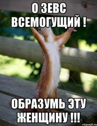 о зевс всемогущий ! образумь эту женщину !!!