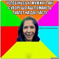 Челебіньські мужикі такі суворі шо аш ломають туалет на дві часті 