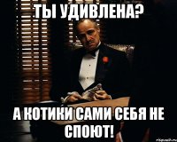 Ты удивлена? А котики сами себя не споют!