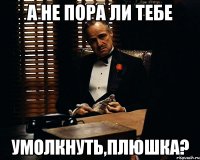 А не пора ли тебе умолкнуть,плюшка?