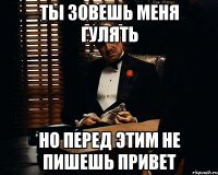 Ты зовешь меня гулять но перед этим не пишешь привет