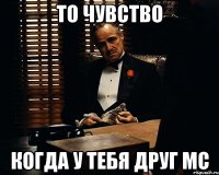 то чувство когда у тебя друг МС