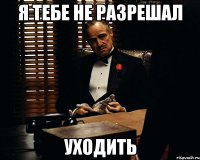 Я тебе не разрешал уходить