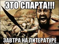 это Спарта!!! завтра на литературе