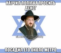 Научил попугая просить денег Посадил его около метро